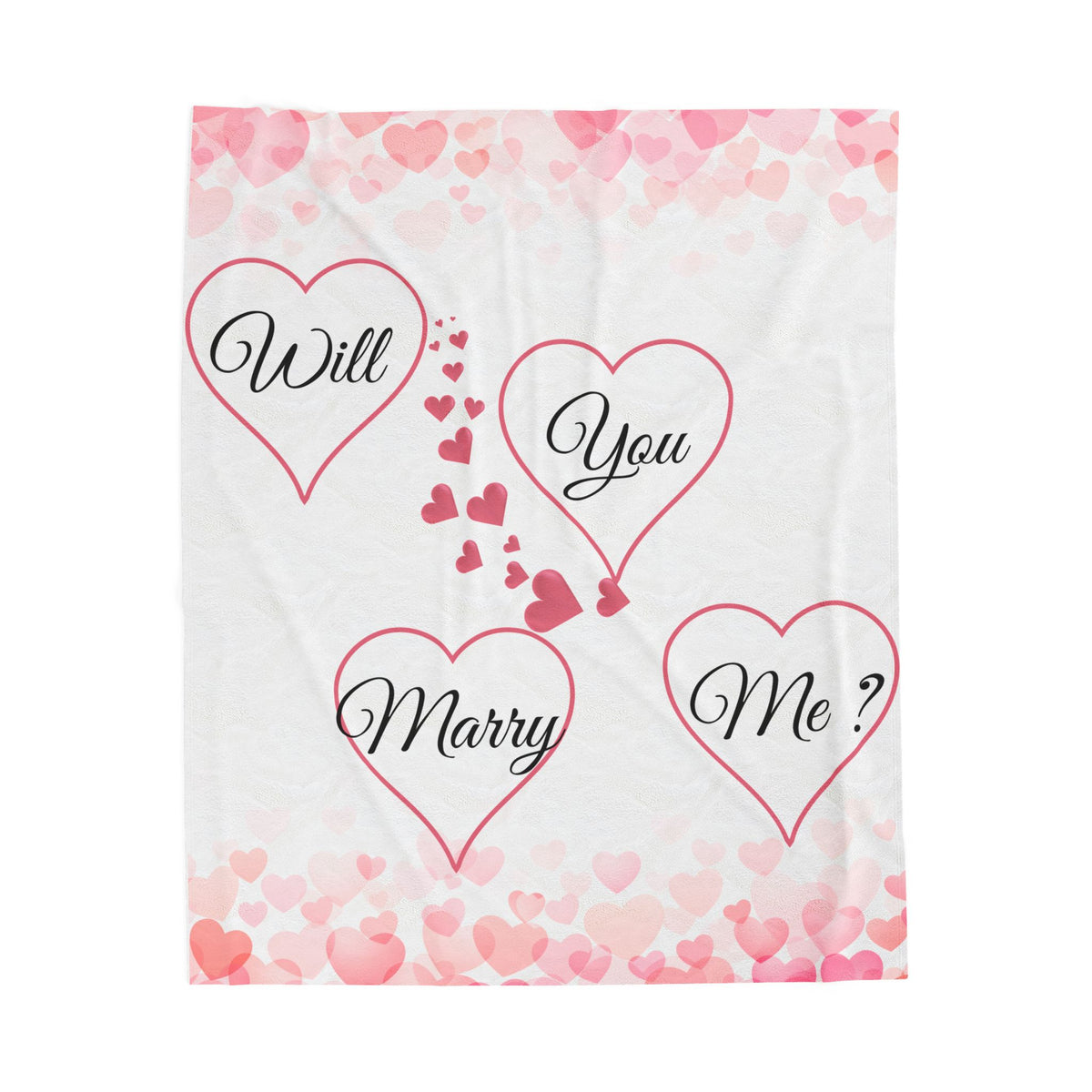 "Will You Marry Me?" Romantic Proposal Heart Throw 2