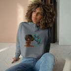 Queen Peacock Crop Hoodie