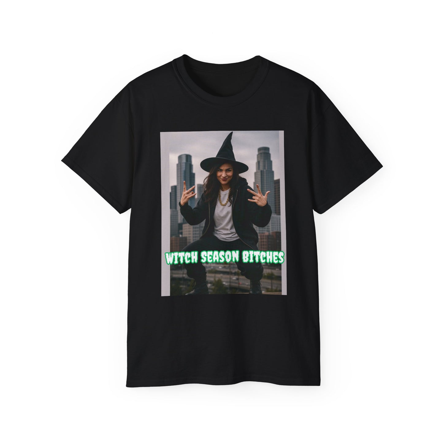 Urban Witch- Witch Season Bitches Tee (Cityscape)