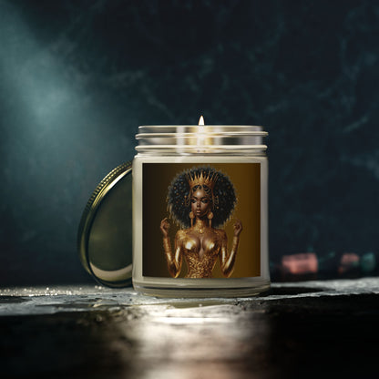 Golden Goddess-Scented Candles, Coconut Apricot Wax (4oz, 9oz)