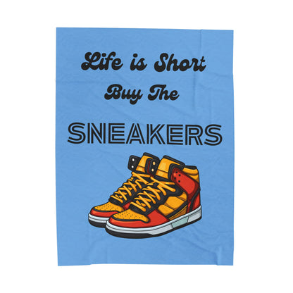 Sneaker Lover Velveteen Blanket