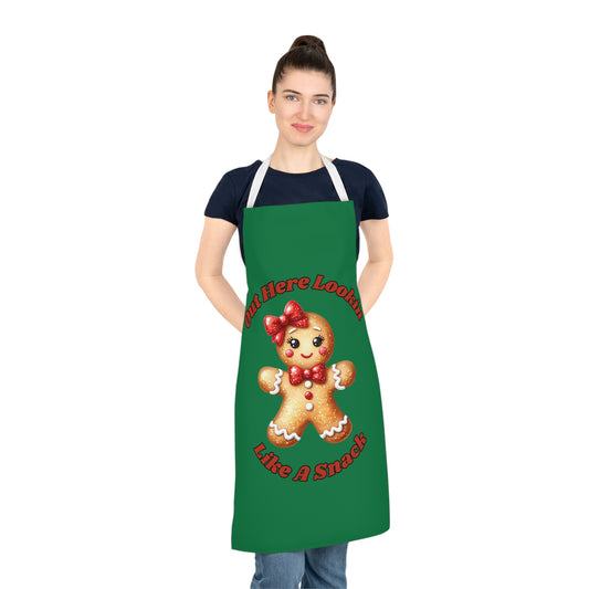 Lookin Like A Snack 2-Adult Apron (AOP) (Dk Green)