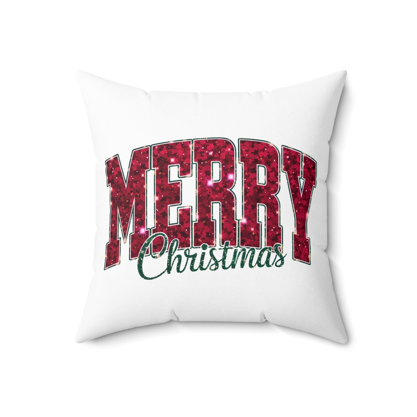 Merry Christmas Glitter-White