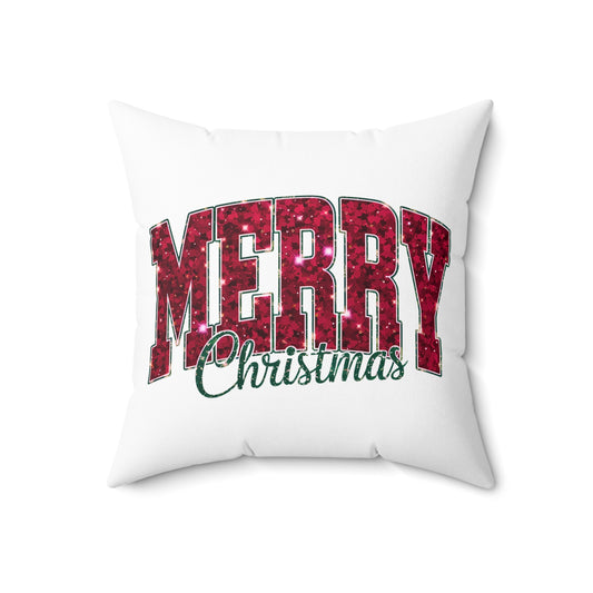 Merry Christmas Glitter-White