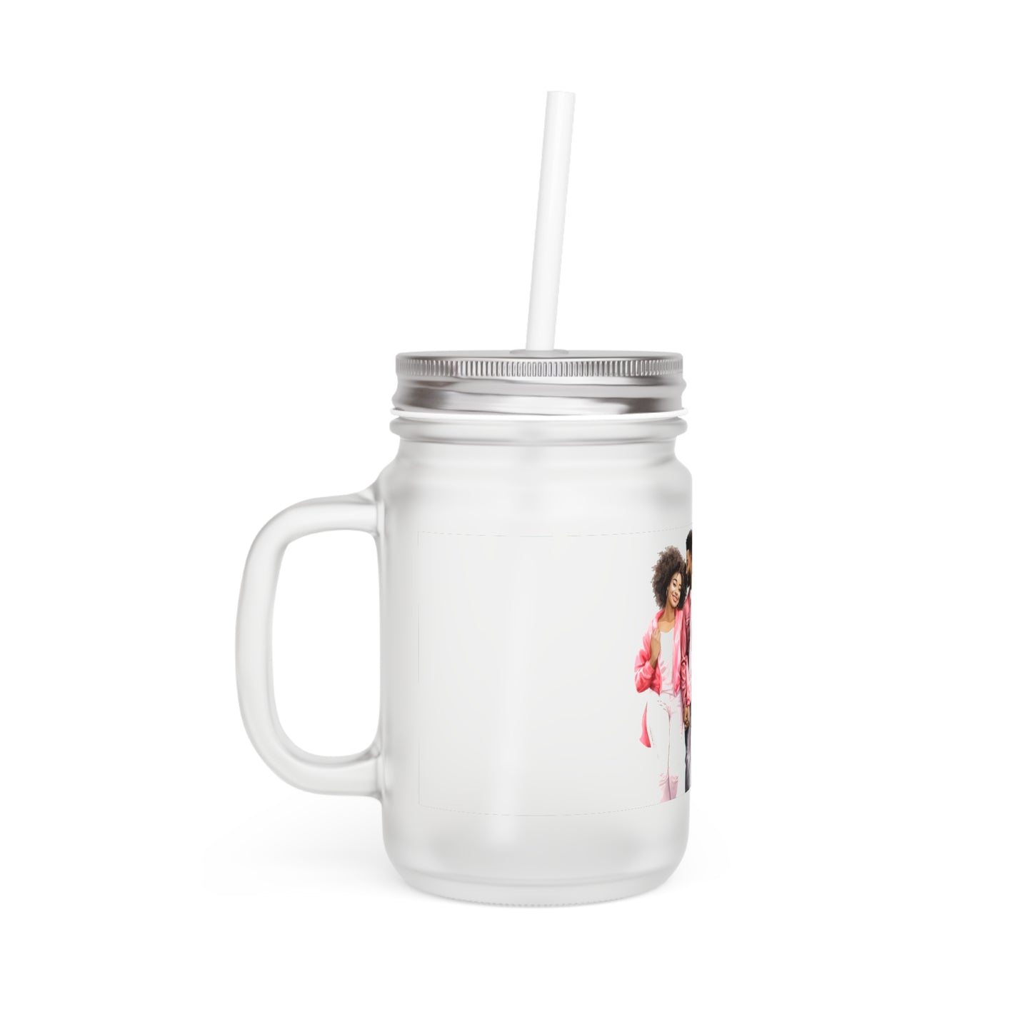 Love Stroll Mason Jar with Straw - Perfect Gift for Couples