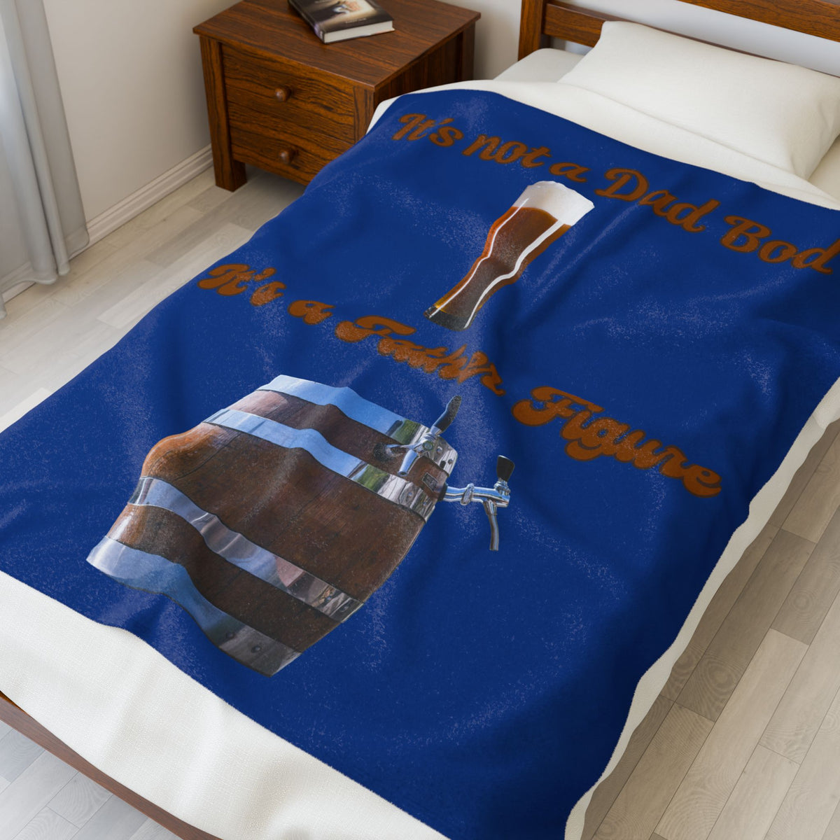 Humorous Dad Bod Father Figure Blanket