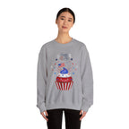 4th of July Patriotic Cupcake Crewneck Sweatshirt