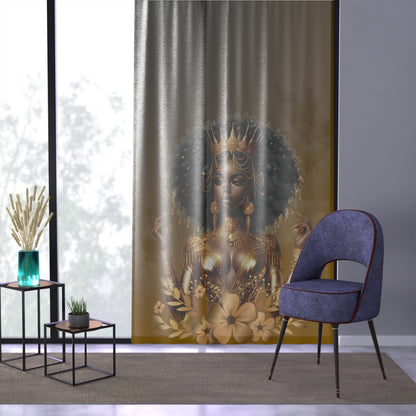Golden Goddess Elegant Queen Window Curtain