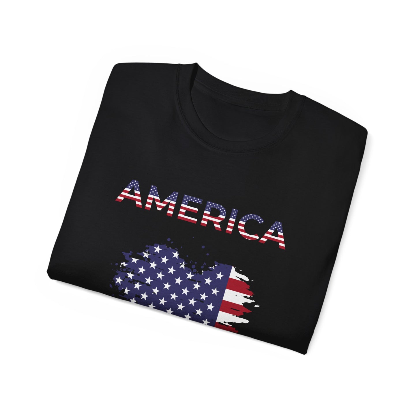 America Flag Heart T-Shirt — Patriotic 4th of July Tee