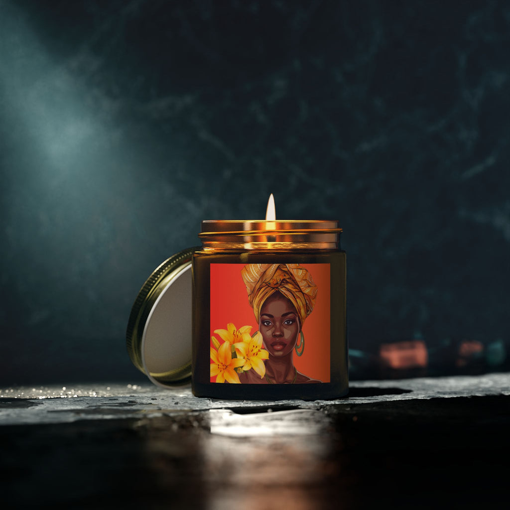 Lily-Scented Candles, Coconut Apricot Wax (4oz, 9oz)