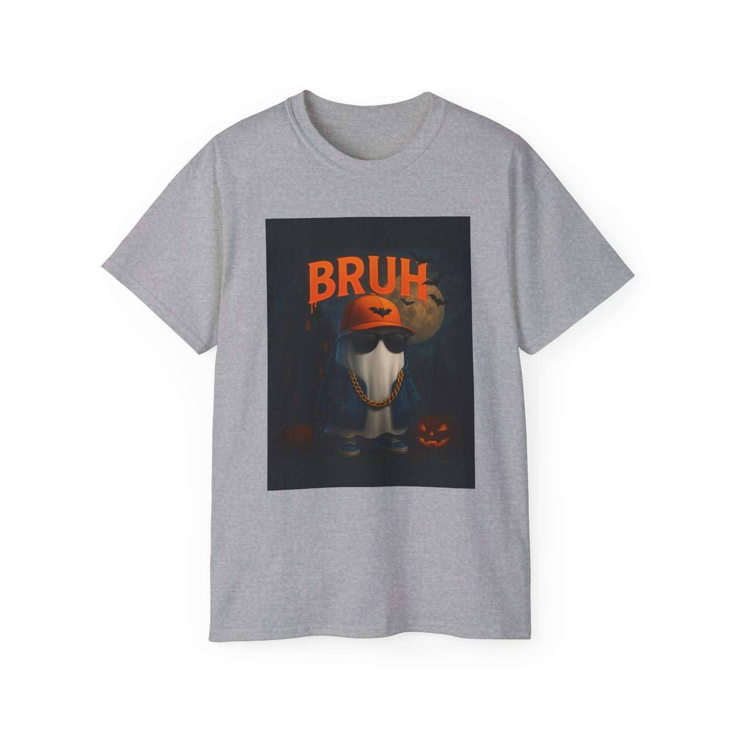Bruh Cotton T-Shirt (Haunted House)