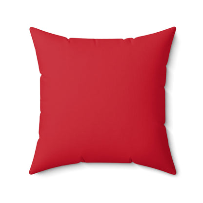 I Do It for the Hooos-spun Polyester Square Pillow (Dk Red)