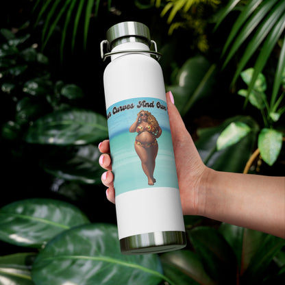 Rock Your Curves And Own Your Waves Insulated 22 oz Water Bottle