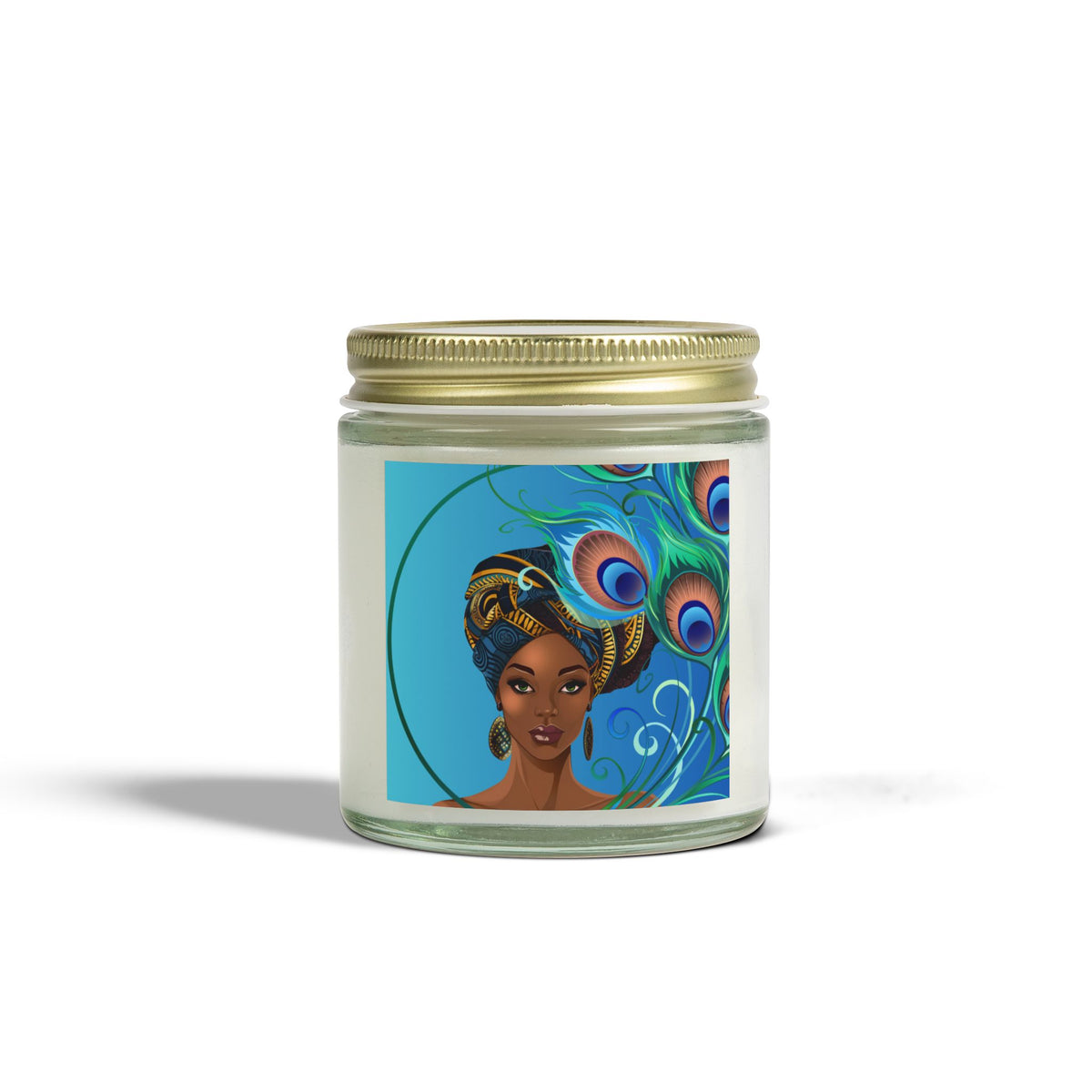 Peacock-Scented Candles, Coconut Apricot Wax (4oz, 9oz)