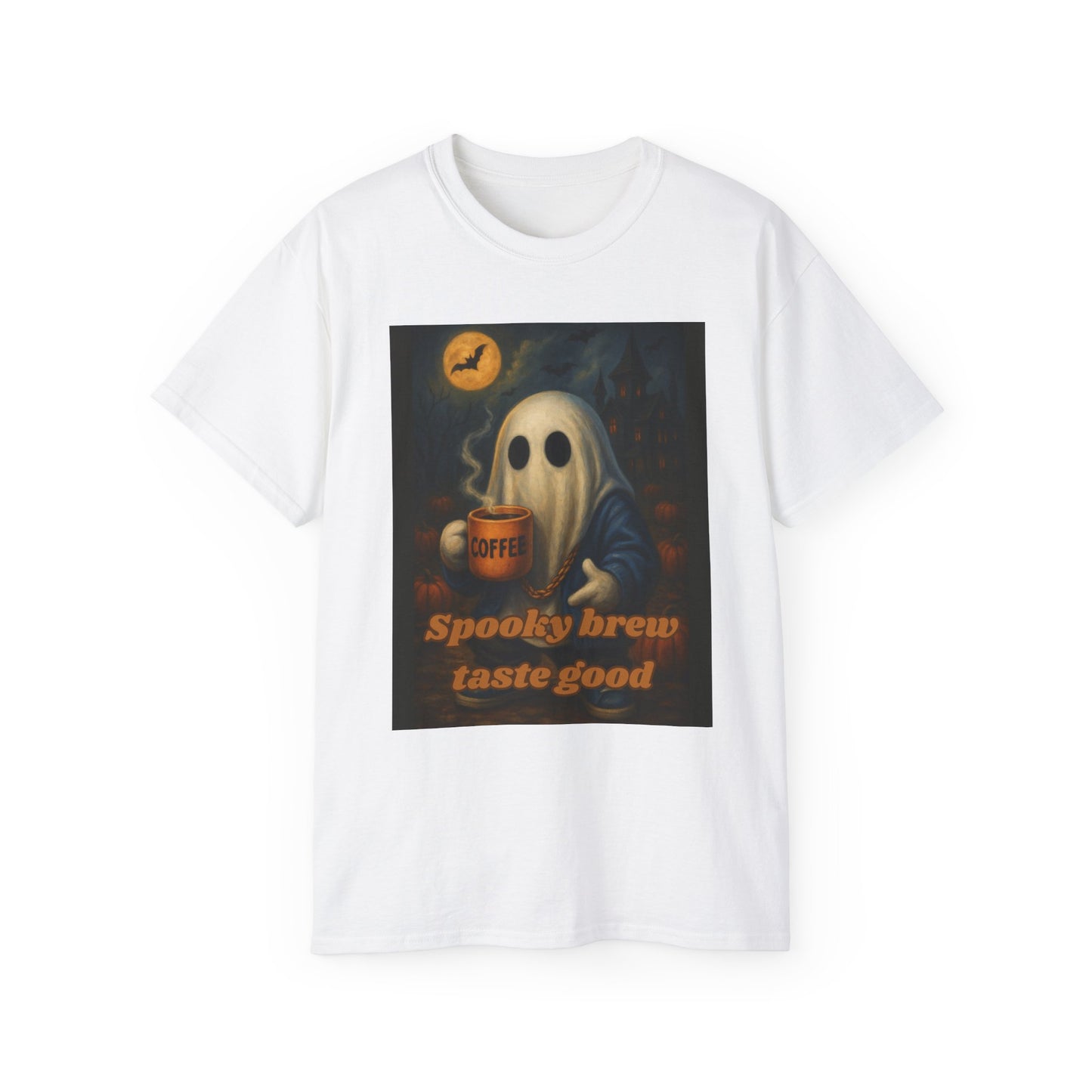 Spooky Brew Ghost T-Shirt (Haunted House)