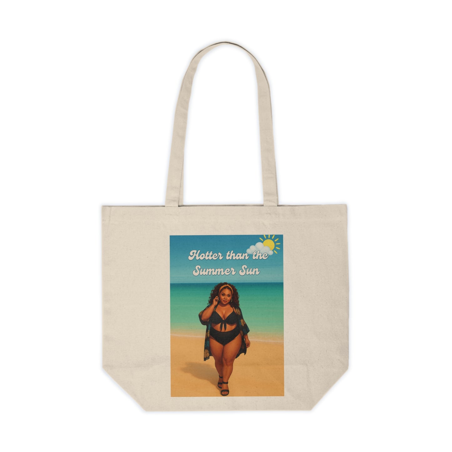 Hotter Than The Summer Sun Canvas Tote, Beach Bag