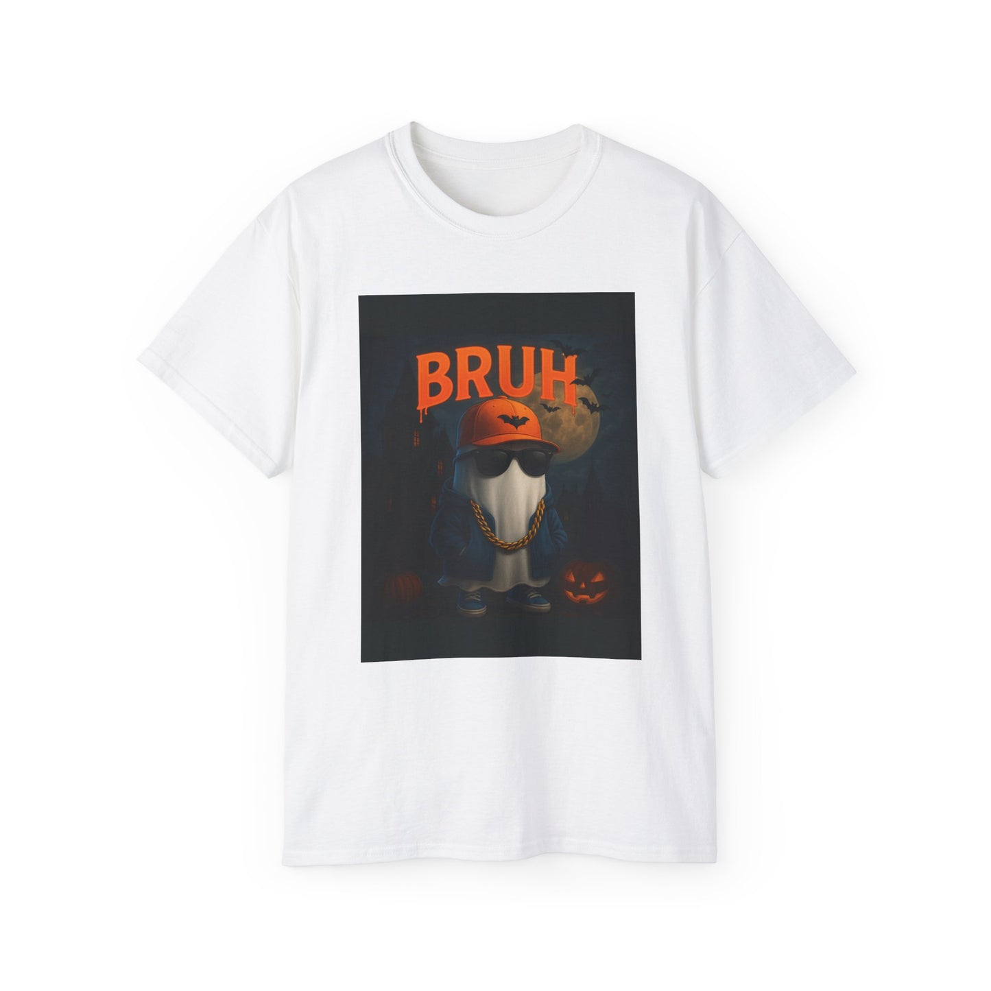 Bruh Cotton T-Shirt (Haunted House)
