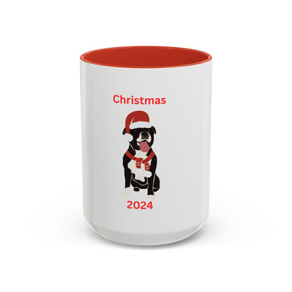 Black Dog Stocking Red Scarf