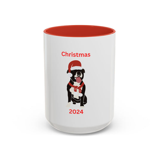 Black Dog Stocking Red Scarf