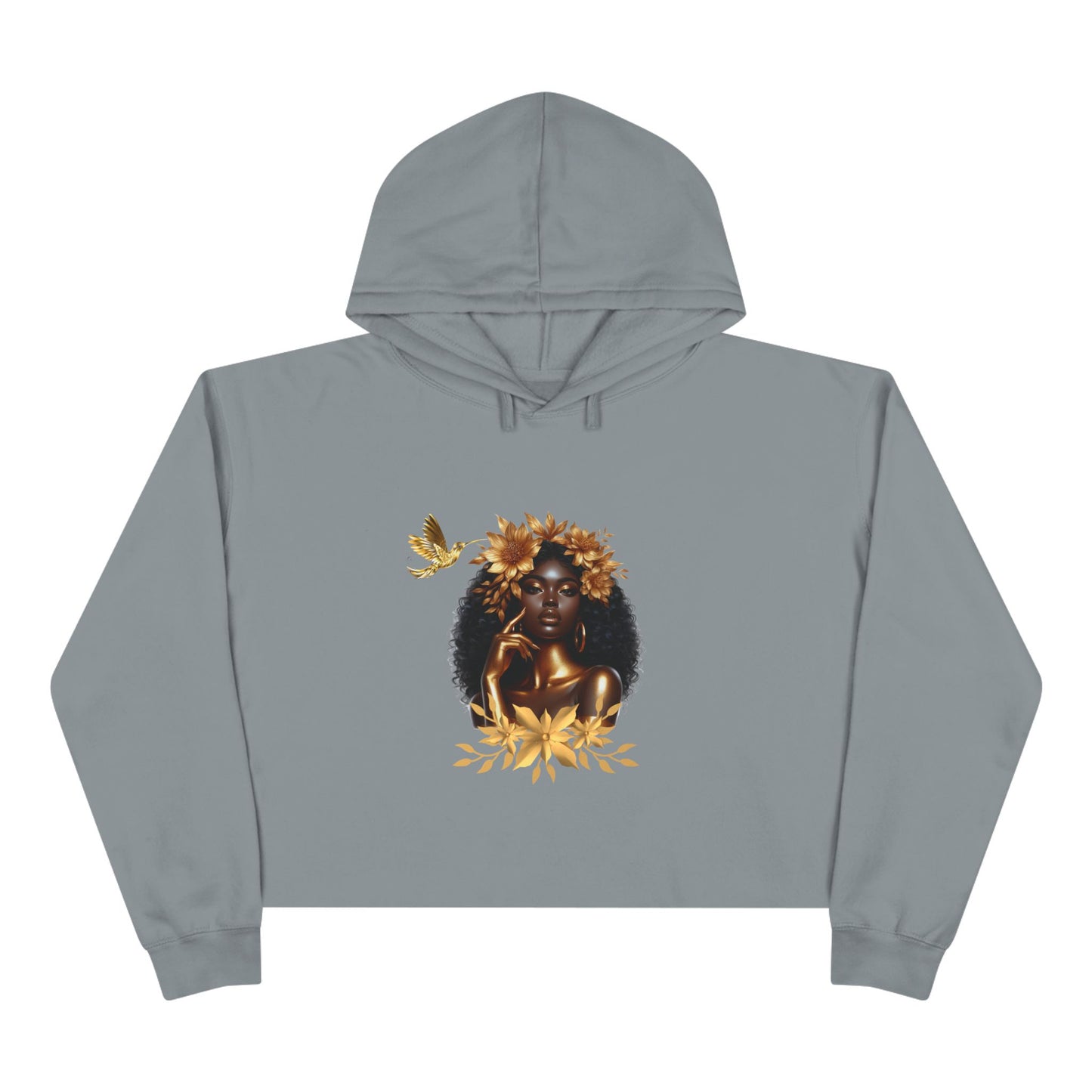 Queen Hummingbird Crop Hoodie