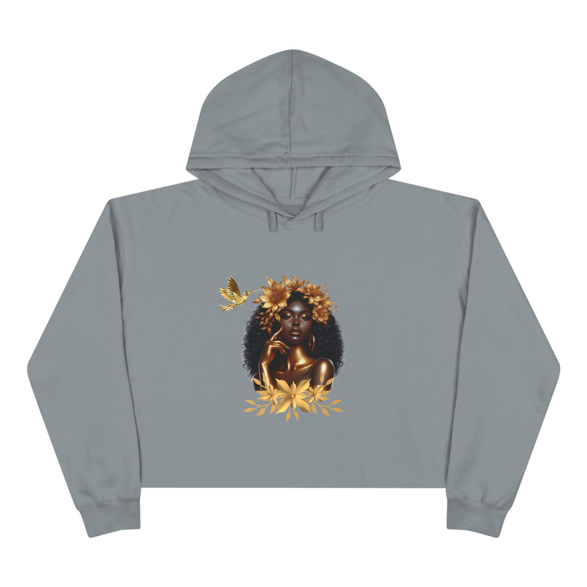 Queen Hummingbird Crop Hoodie