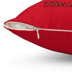 I Do It for the Hooos-spun Polyester Square Pillow (Dk Red)