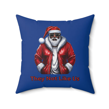 They Not Like US-Spun Polyester Square Pillow (Dk Blue)