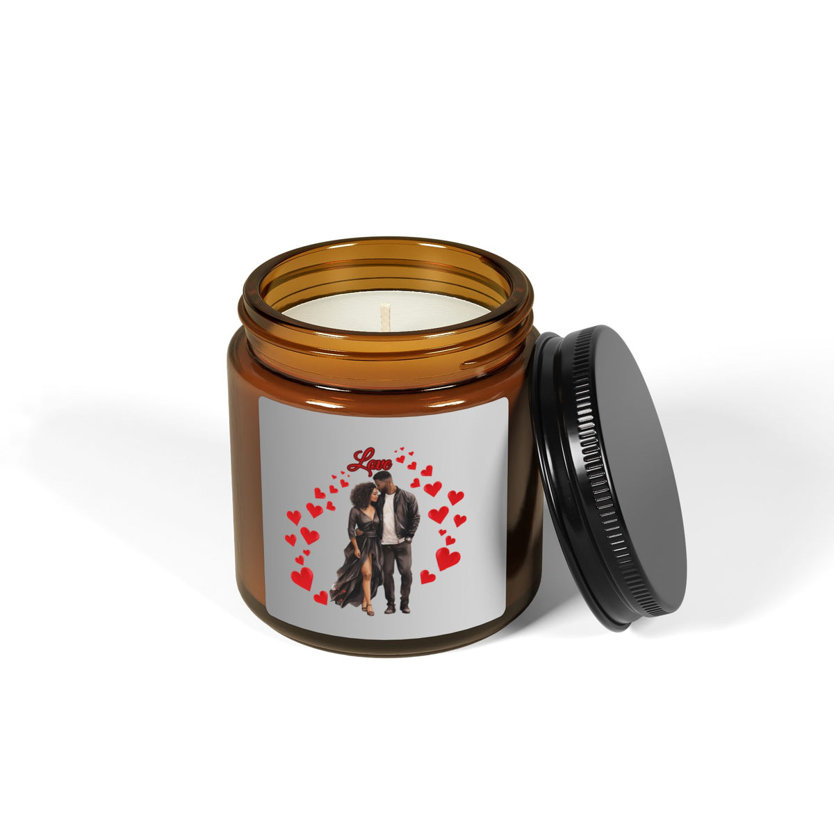 Love-Scented Soy Candle (Multi-Size, Amber Jar)