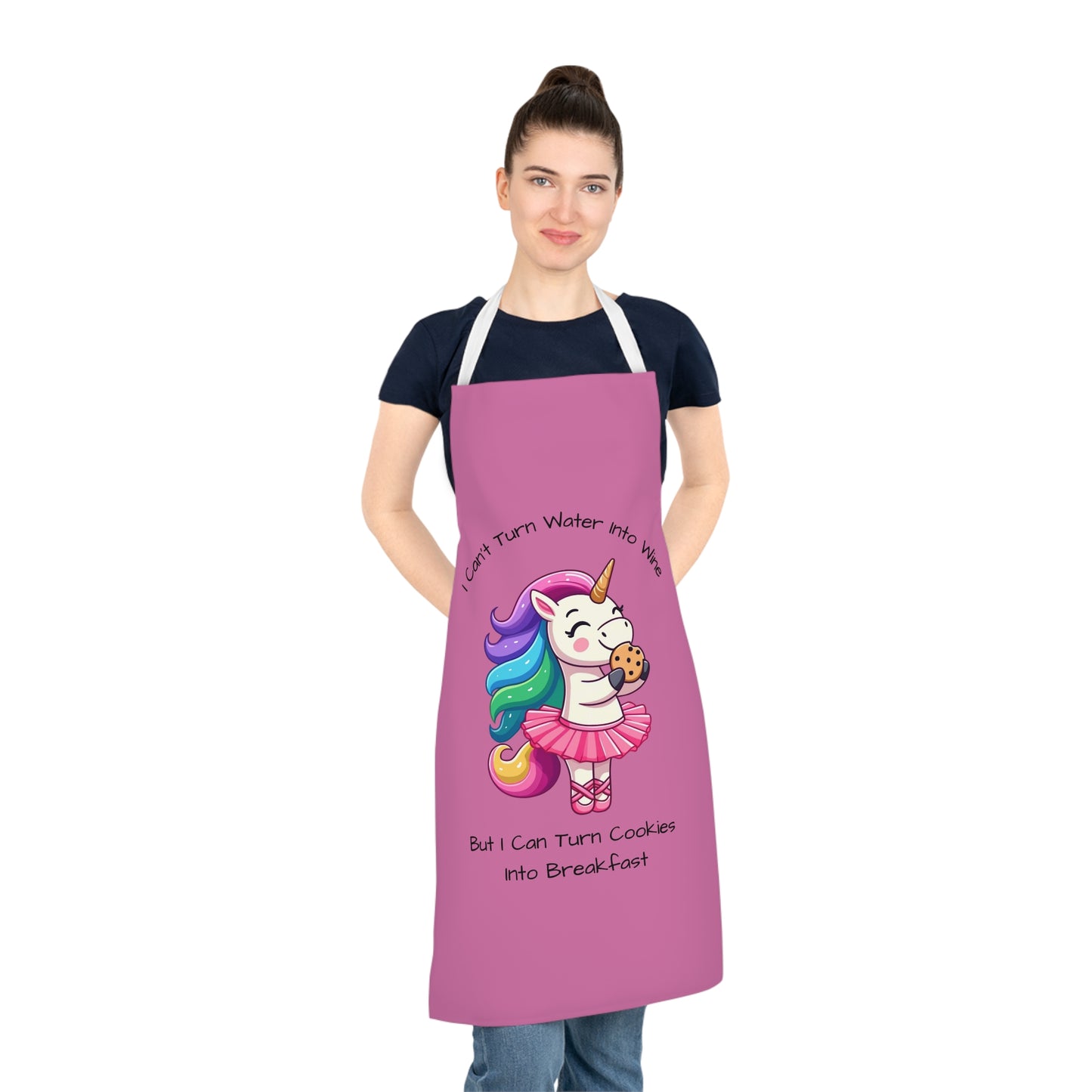 Cookies Into Breakfast-Adult Apron (AOP) (Lt Pink)