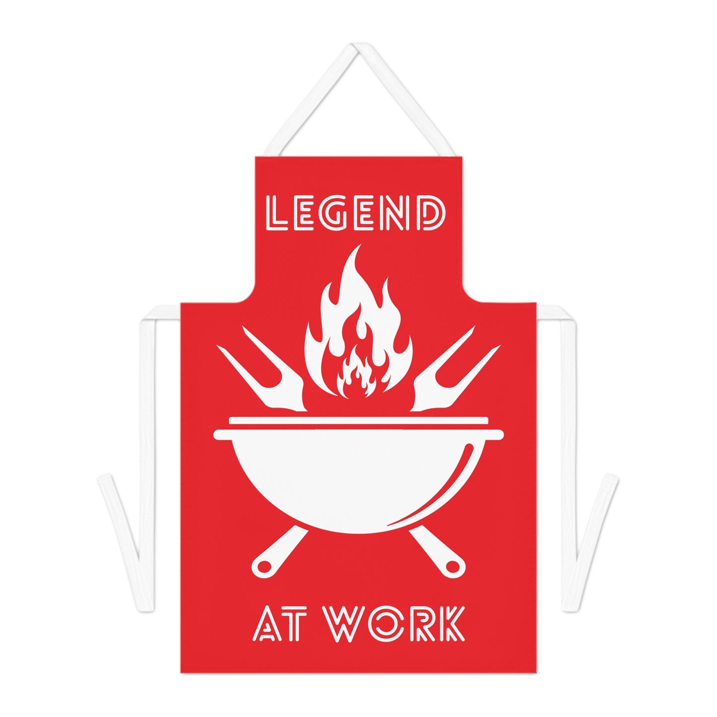 Legend At Work Apron Dk Red-White
