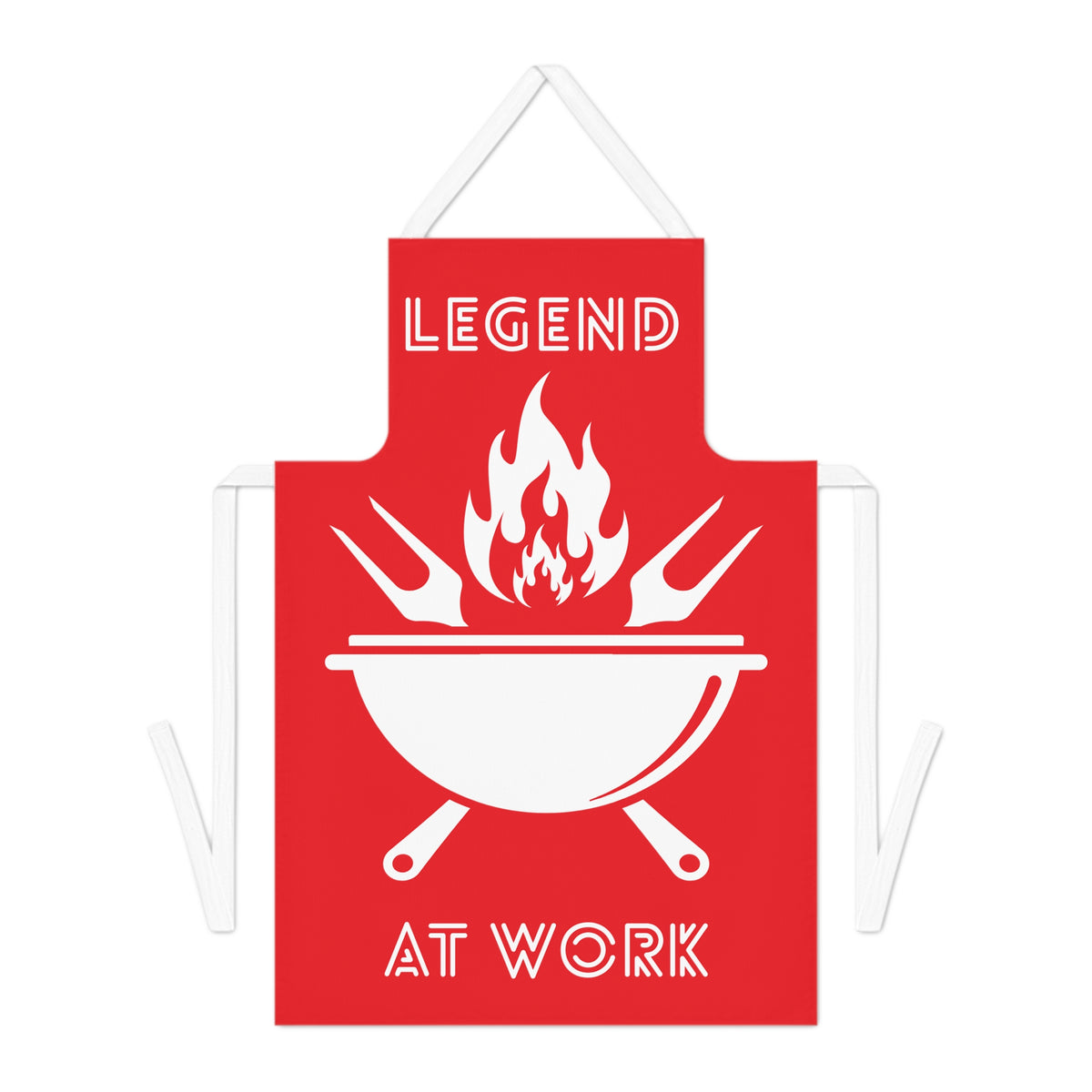 Legend At Work Apron Dk Red-White