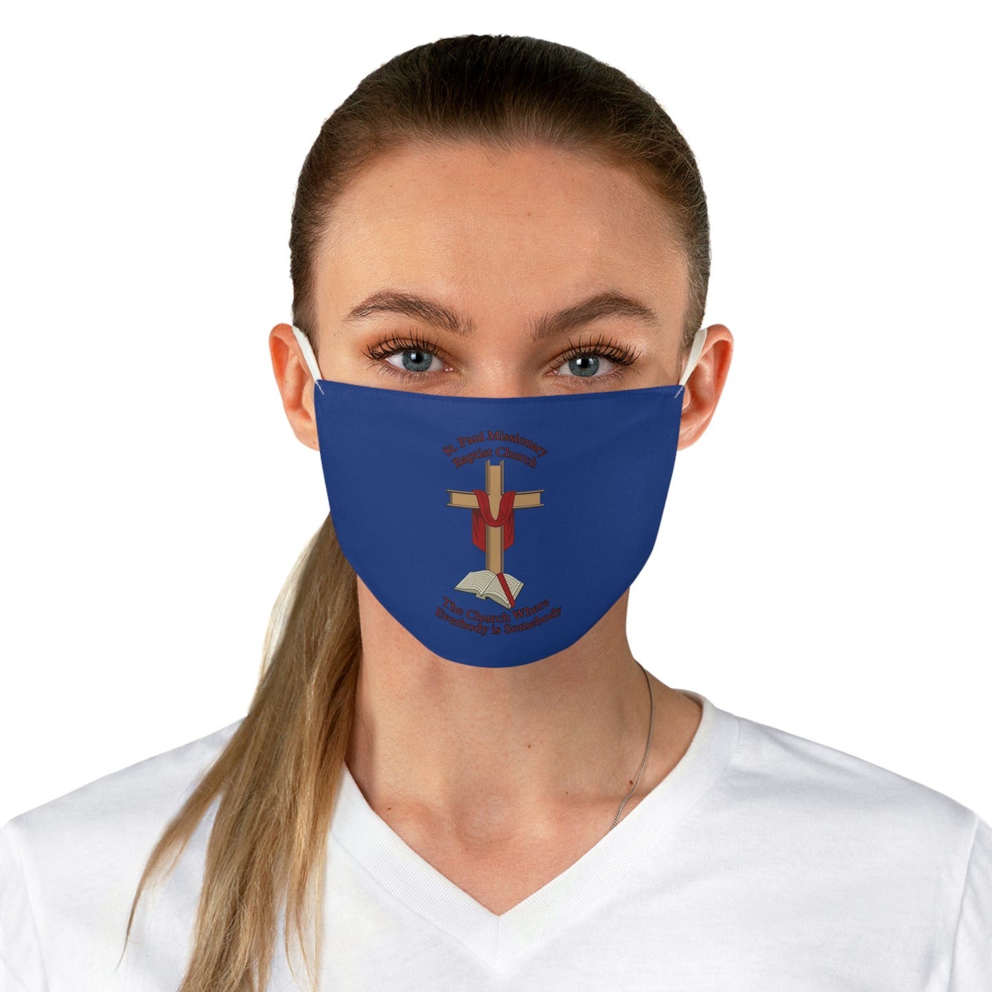 St Paul Missionary Baptist Church Face Mask — Dk Blue