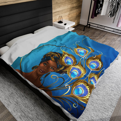 Peacock-Velveteen Plush Blanket
