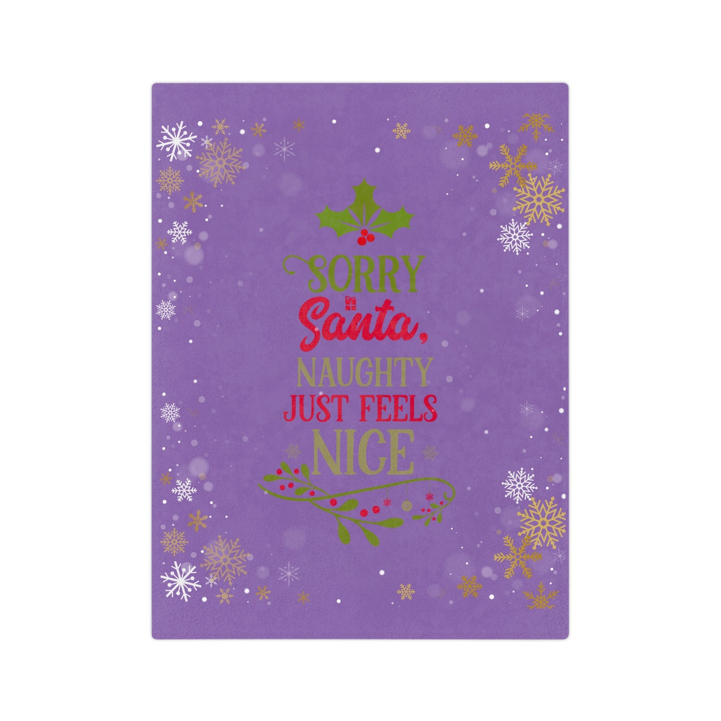 Naughty Feels Nice 2-Velveteen Microfiber Blanket (Lt Purple)