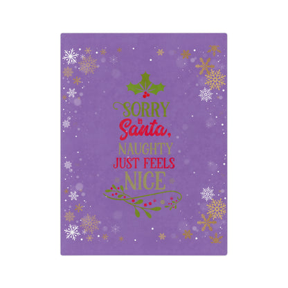 Naughty Feels Nice 2-Velveteen Microfiber Blanket (Lt Purple)