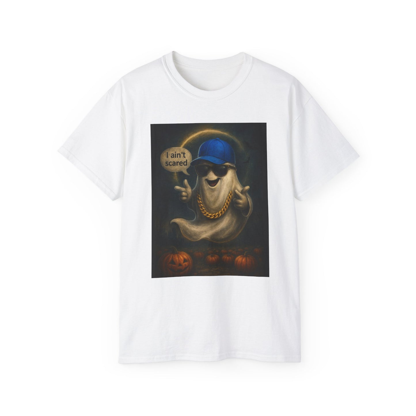 I Ain't Scared Ghost-Cotton T-Shirt