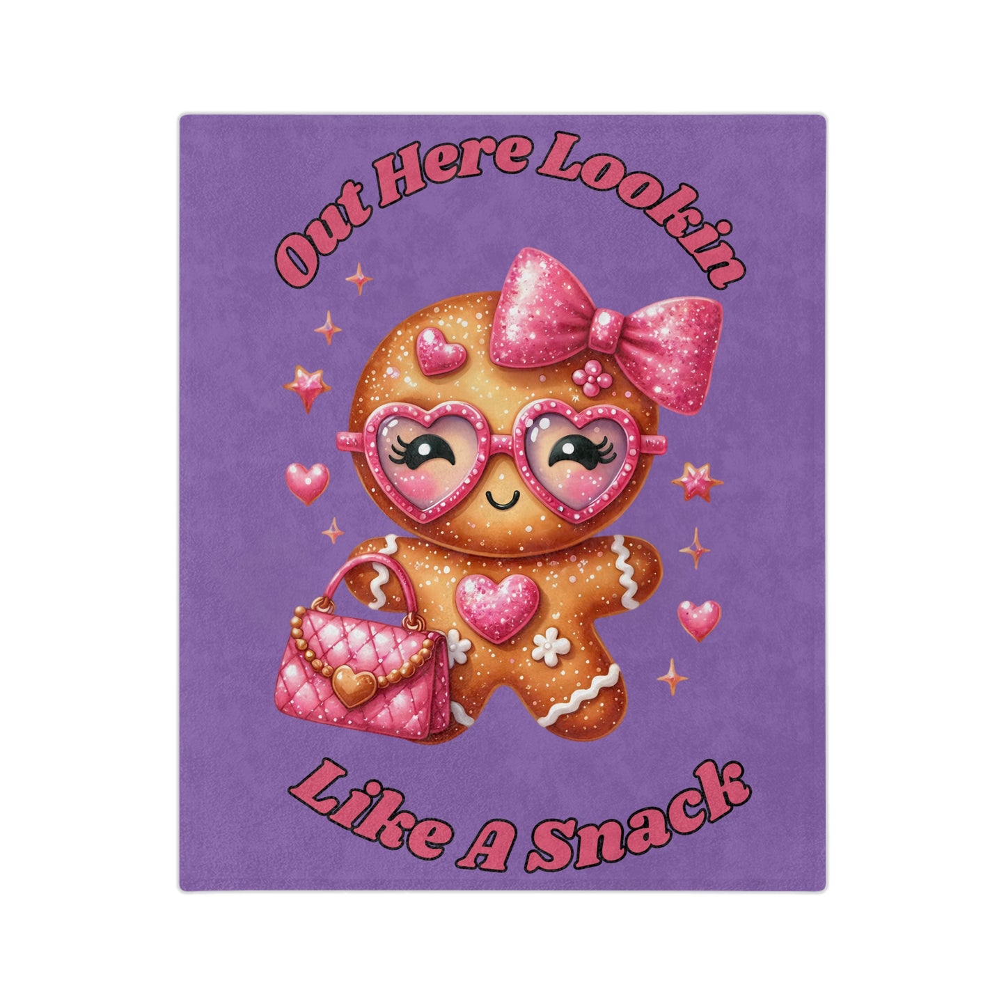 Lookin Like A Snack 1-Velveteen Microfiber Blanket (Lt Purple)