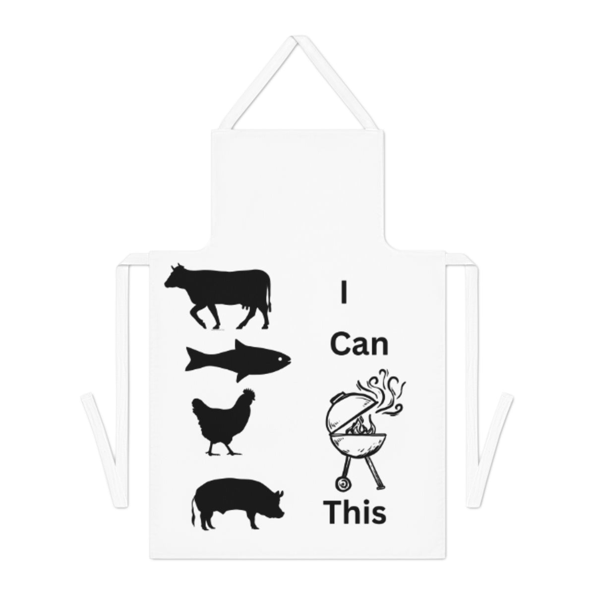 I Can Grill-White-Apron