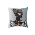 Silver-Spun Polyester Square Pillow