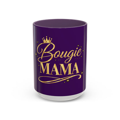 Bougie Mama Coffee Mug — Purple & Gold 11/15oz Accent Mug