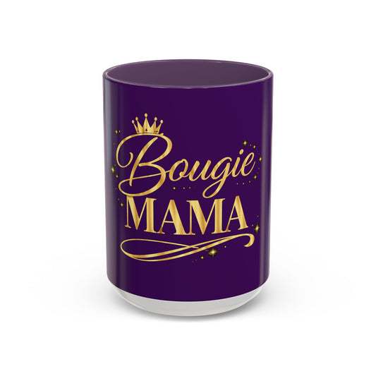 Bougie Mama Coffee Mug — Purple & Gold 11/15oz Accent Mug