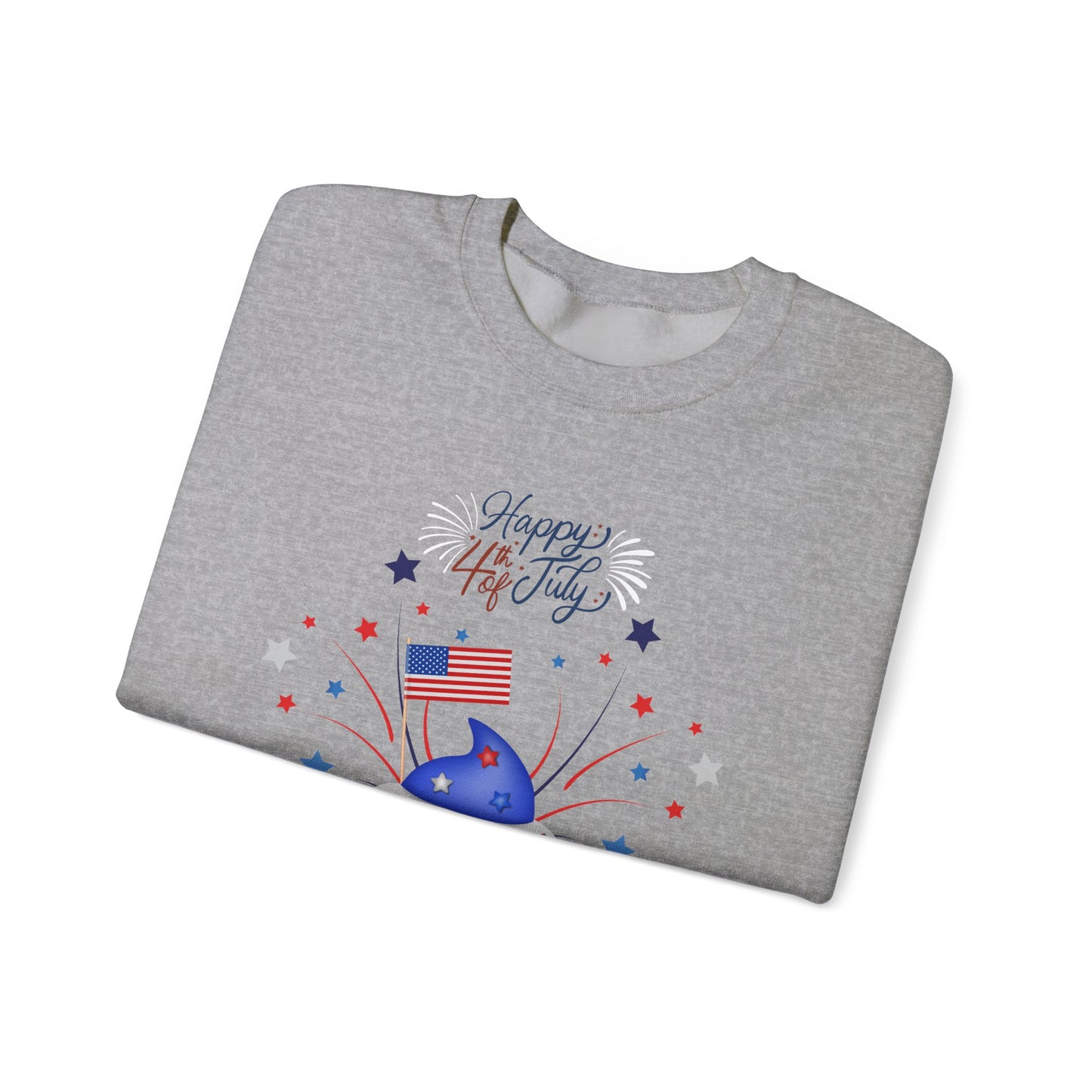 4th of July Patriotic Cupcake Crewneck Sweatshirt