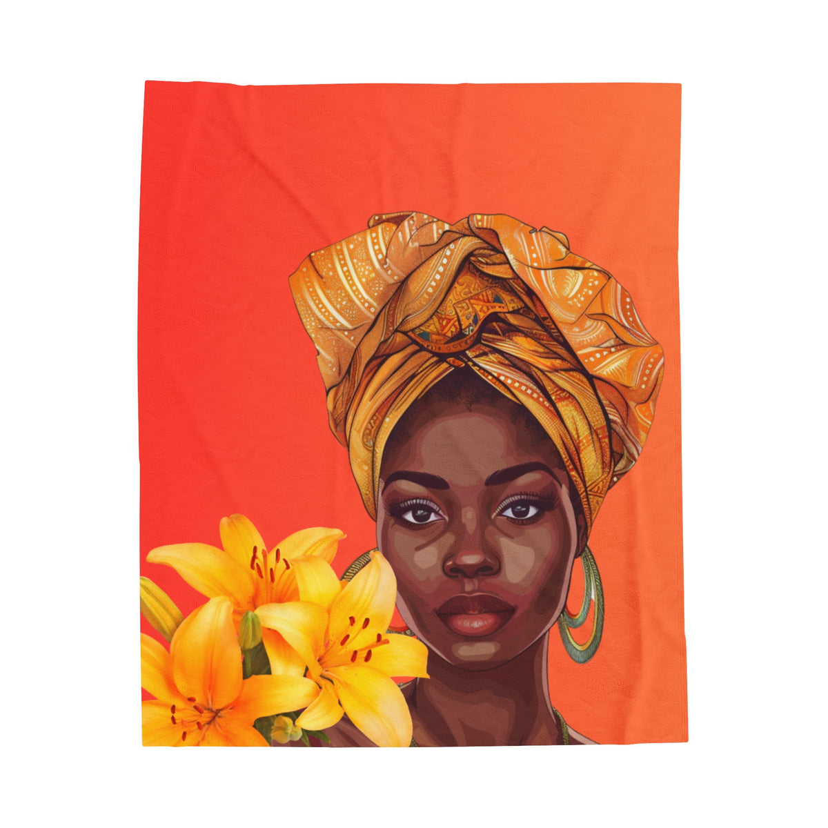 Yellow Flower-Velveteen Plush Blanket