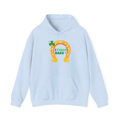 St. Patrick’s Horseshoe Hoodie - “I Pinch Back” Lucky Shamrock Sweatshirt