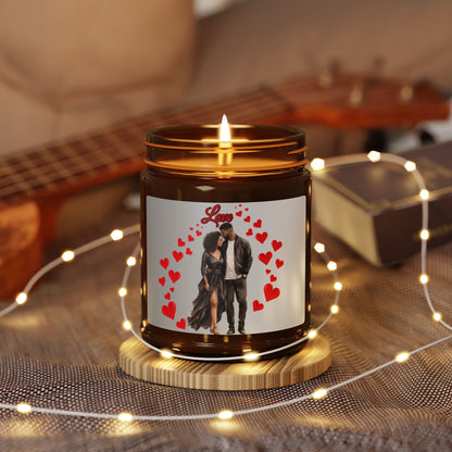 Love-Scented Soy Candle (Multi-Size, Amber Jar)