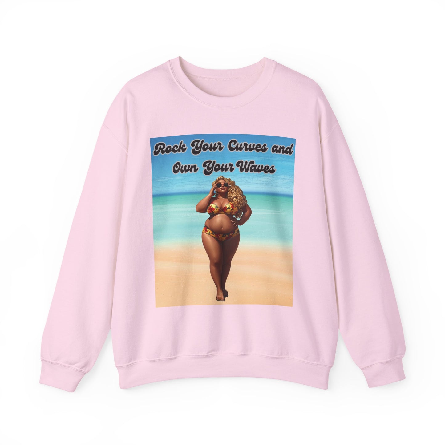 Rock Your Curves and Own Your Waves Crewneck Sweatshirt