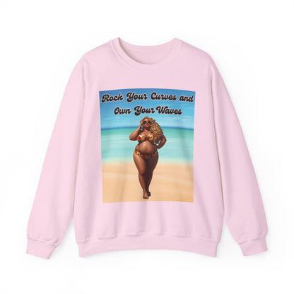 Rock Your Curves and Own Your Waves Crewneck Sweatshirt