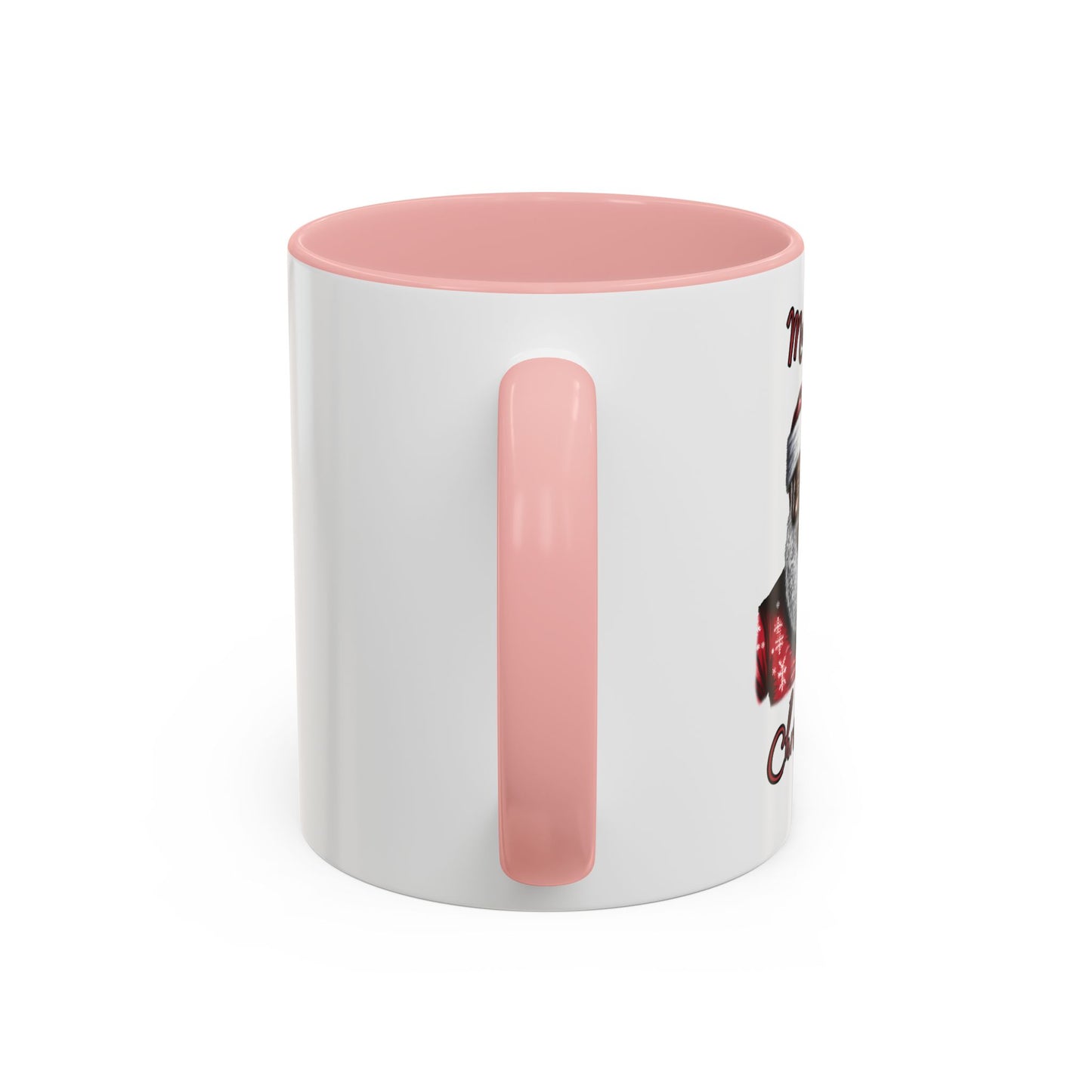 Black Santa-Accent Coffee Mug (11, 15oz) (Red)