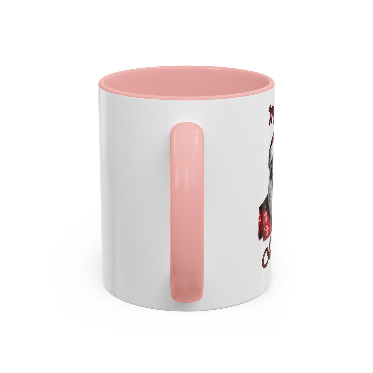 Black Santa-Accent Coffee Mug (11, 15oz) (Red)