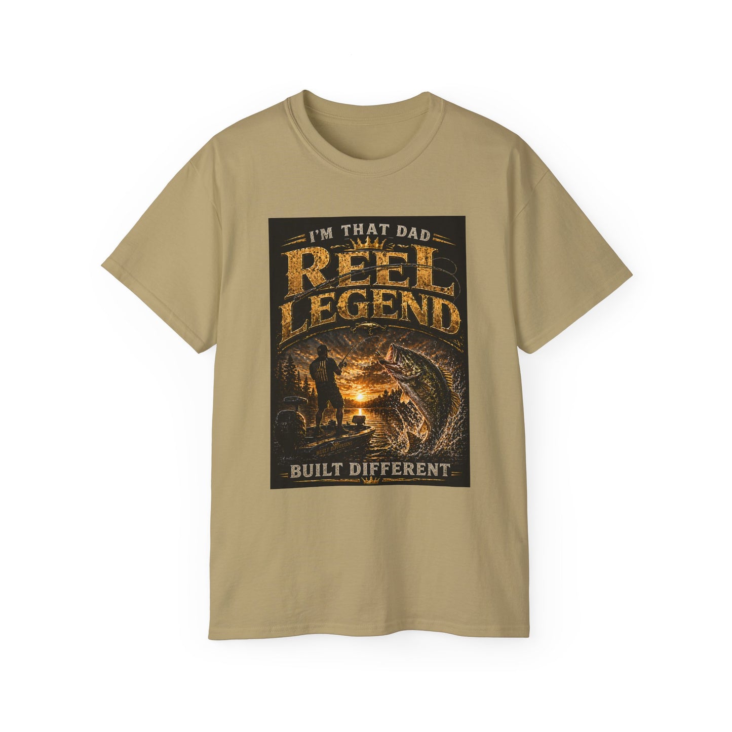 "I'm That Dad, Reel Legend" Graphic Tee-Fishing Dad T-Shirt